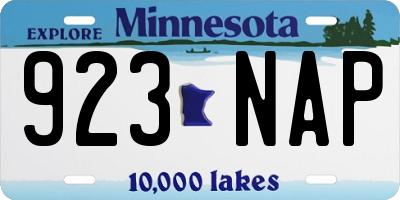 MN license plate 923NAP
