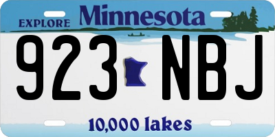 MN license plate 923NBJ