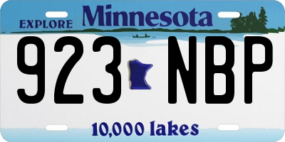 MN license plate 923NBP