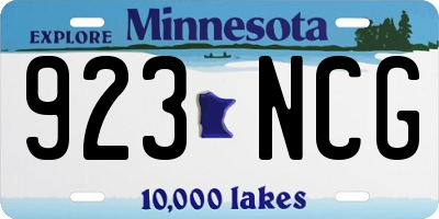 MN license plate 923NCG