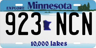 MN license plate 923NCN