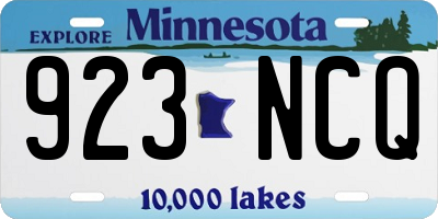 MN license plate 923NCQ