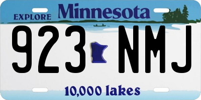 MN license plate 923NMJ
