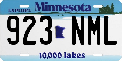 MN license plate 923NML