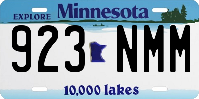 MN license plate 923NMM