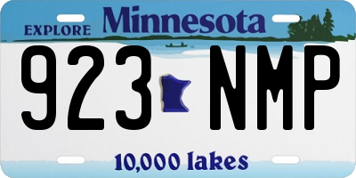 MN license plate 923NMP