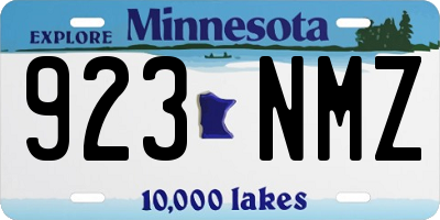 MN license plate 923NMZ