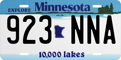 MN license plate 923NNA