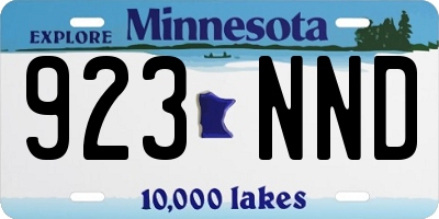 MN license plate 923NND