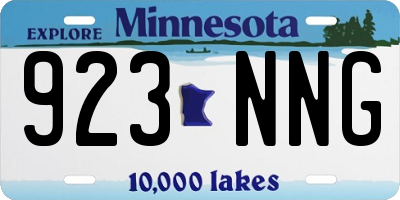 MN license plate 923NNG