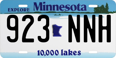 MN license plate 923NNH