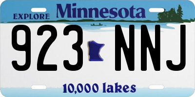MN license plate 923NNJ