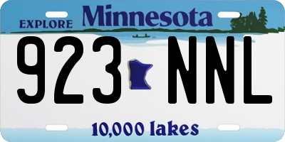 MN license plate 923NNL