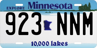 MN license plate 923NNM