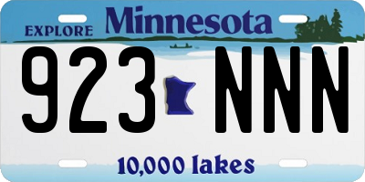 MN license plate 923NNN