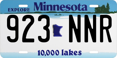 MN license plate 923NNR