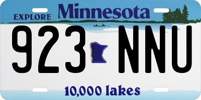 MN license plate 923NNU