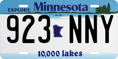 MN license plate 923NNY