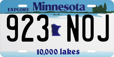 MN license plate 923NOJ