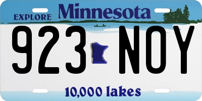 MN license plate 923NOY