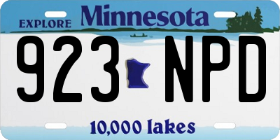 MN license plate 923NPD