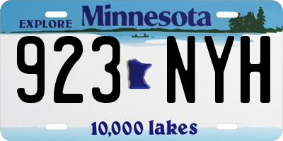MN license plate 923NYH