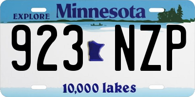 MN license plate 923NZP