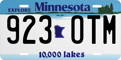 MN license plate 923OTM
