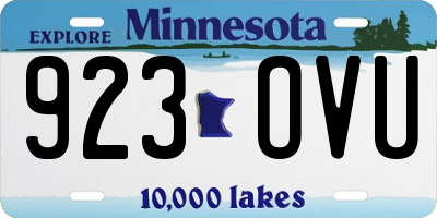 MN license plate 923OVU