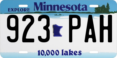 MN license plate 923PAH