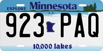 MN license plate 923PAQ