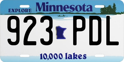 MN license plate 923PDL
