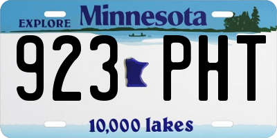 MN license plate 923PHT