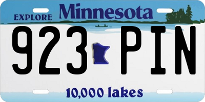 MN license plate 923PIN