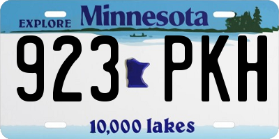 MN license plate 923PKH