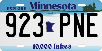 MN license plate 923PNE