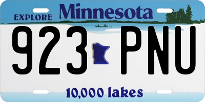 MN license plate 923PNU