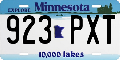 MN license plate 923PXT