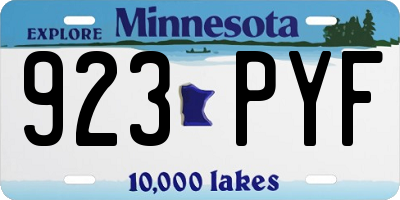 MN license plate 923PYF