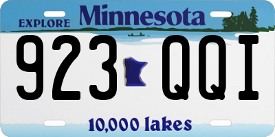 MN license plate 923QQI