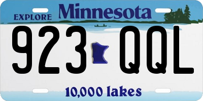 MN license plate 923QQL