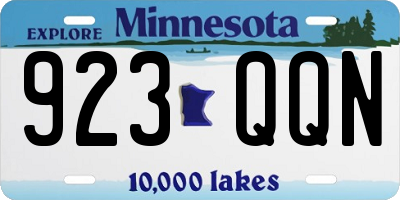 MN license plate 923QQN