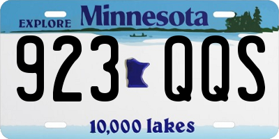 MN license plate 923QQS