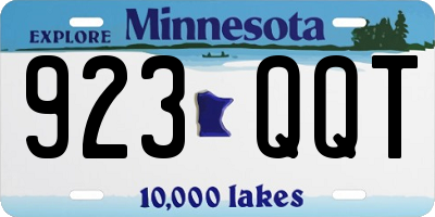 MN license plate 923QQT