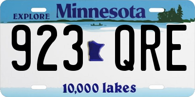 MN license plate 923QRE