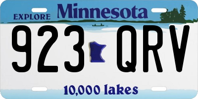 MN license plate 923QRV