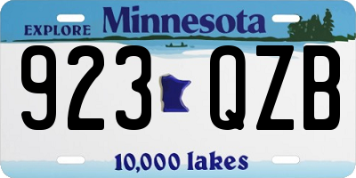 MN license plate 923QZB