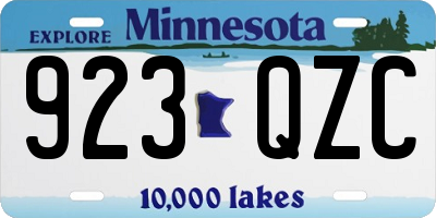 MN license plate 923QZC