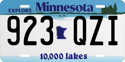 MN license plate 923QZI