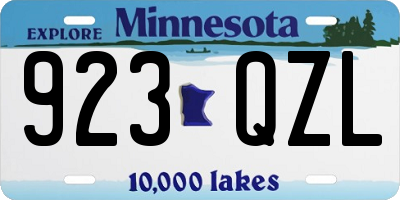 MN license plate 923QZL